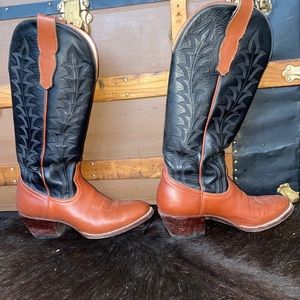 City boots size 7.5 tall leather cowboy boots